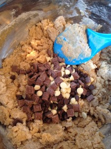 Add in the chocolate chips